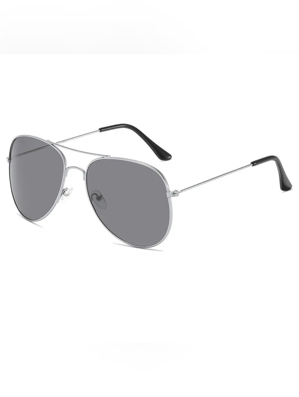 Classic Metal Aviator Sunglasses - Silver/Gray